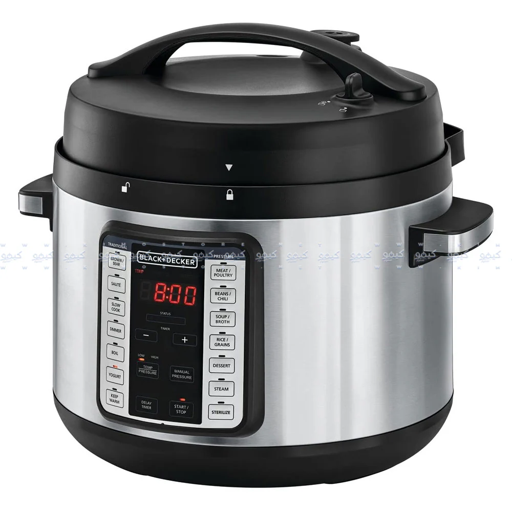 Black + Decker EZ Smart Steam Pot 9in1 Electric Pressure Cooker PCP1010-B5 10L 1350W - Image 3