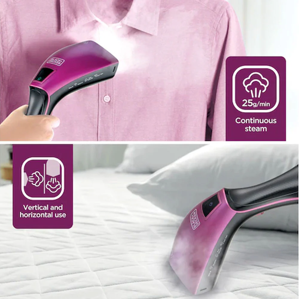 Black + Decker Handy Garment Steamer HSTD1600-B5 1600W - Image 6