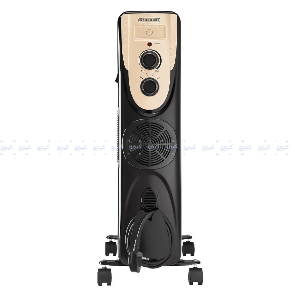 Black + Decker Electric Oil Heater OR013FD-B5 13 Fins 2500W - Image 2