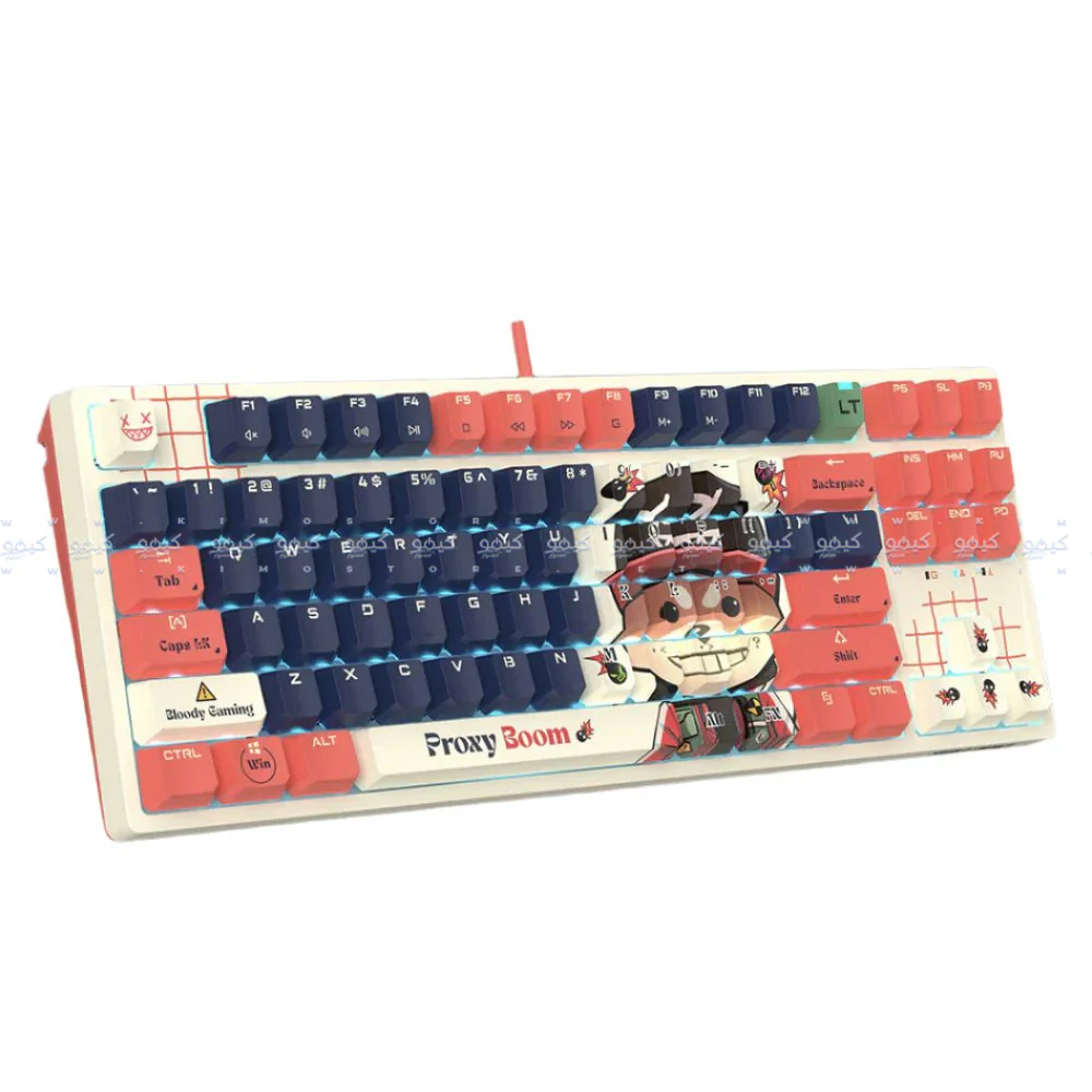Bloody AT87 Alpha Optical Switch Wired RGB Gaming Keyboard English & Arabic - Image 2