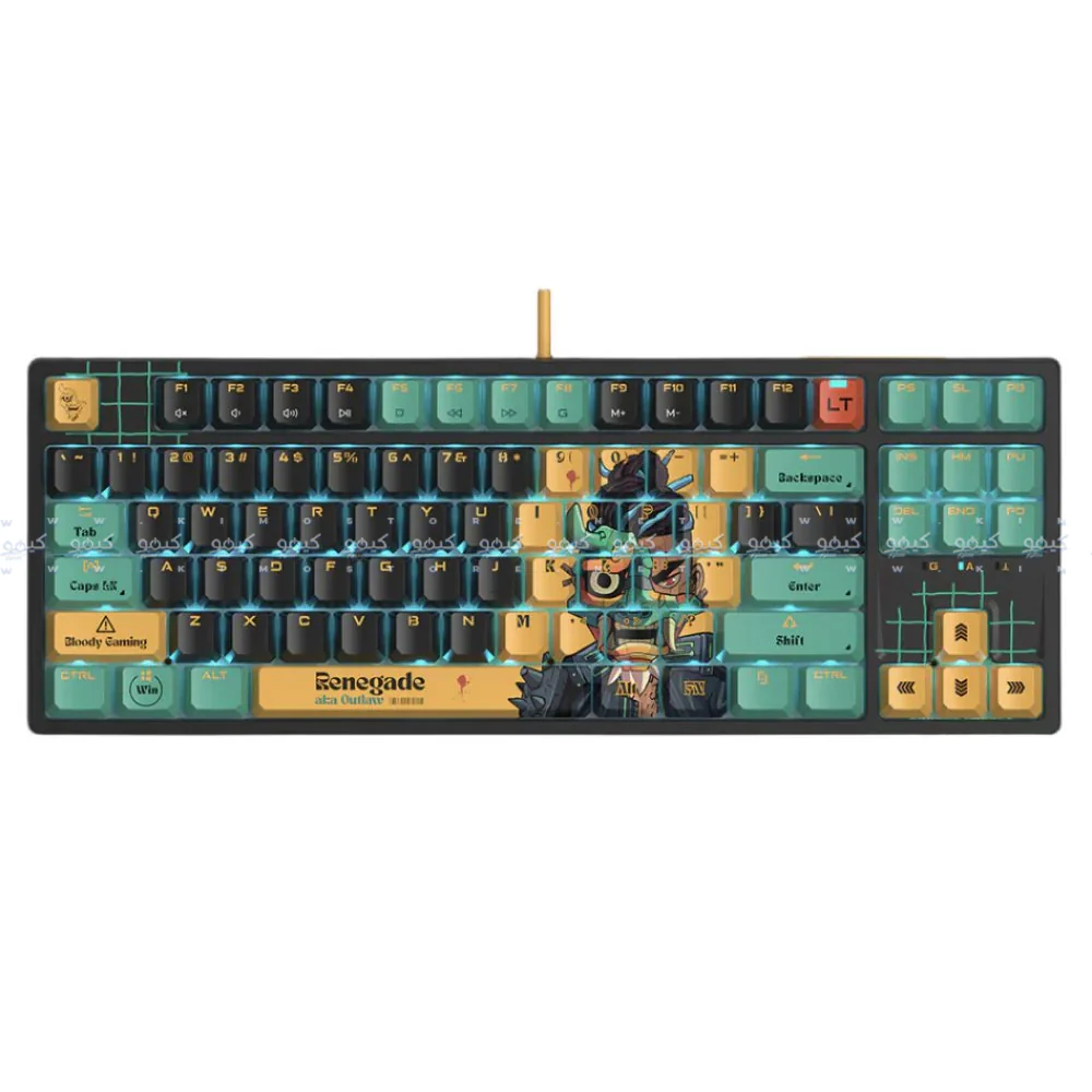 Bloody AT87 Alpha Optical Switch Wired RGB Gaming Keyboard English & Arabic - Image 5