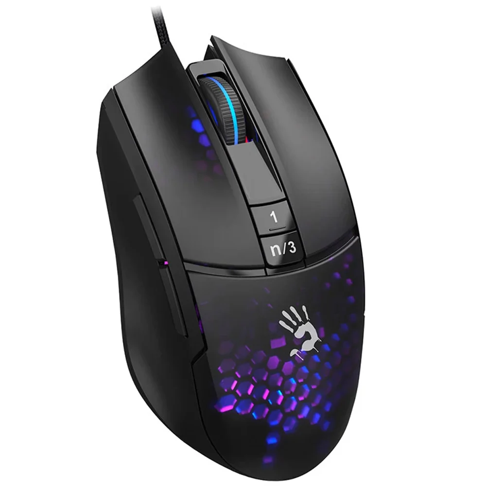 Bloody L65 Max Wired RGB Gaming Mouse 12000Dpi - Honeycomb - Image 2