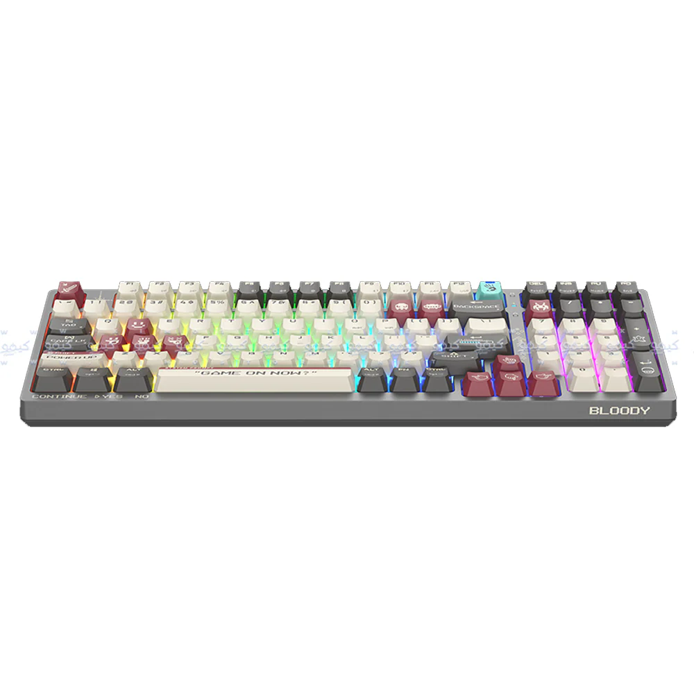Bloody WS98 Red Plus Switch Triple Mode Bluetooth Wireless & Wired RGB Gaming Keyboard English & Arabic - Naraka - Image 3