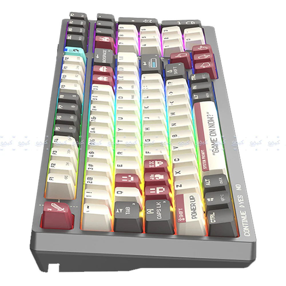 Bloody WS98 Red Plus Switch Triple Mode Bluetooth Wireless & Wired RGB Gaming Keyboard English & Arabic - Naraka - Image 5