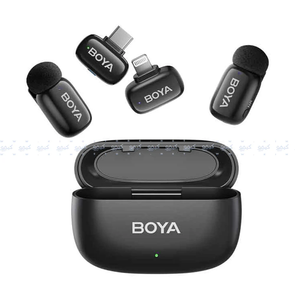 Boya Mini-01 2in1 2.4GHz Dual Channel Wireless Microphone System - Black