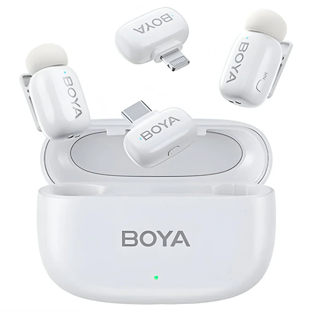 Boya Mini-13 2in1 2.4GHz Dual Channel Wireless Microphone System - White