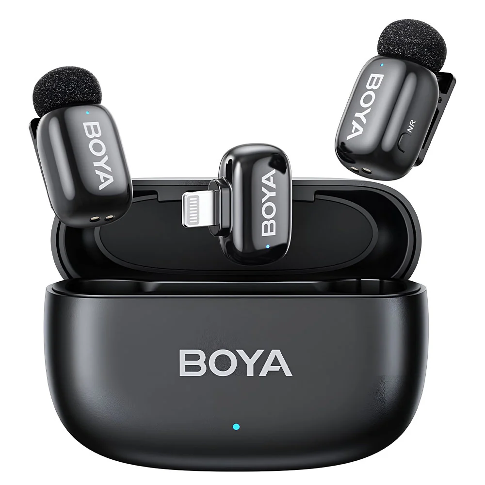 Boya Mini-15 Lightning 2.4GHz Dual Channel Wireless Microphone System - Black