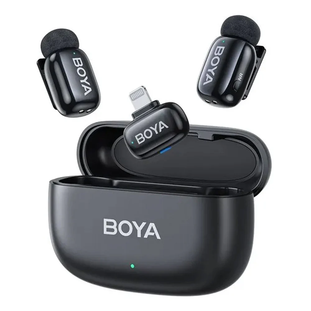 Boya Mini-15 Lightning 2.4GHz Dual Channel Wireless Microphone System - Black - Image 2