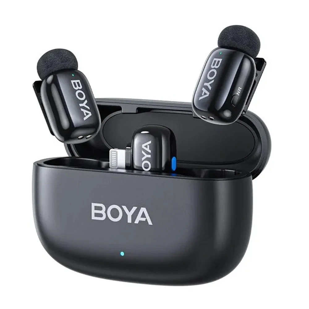 Boya Mini-15 Lightning 2.4GHz Dual Channel Wireless Microphone System - Black - Image 3