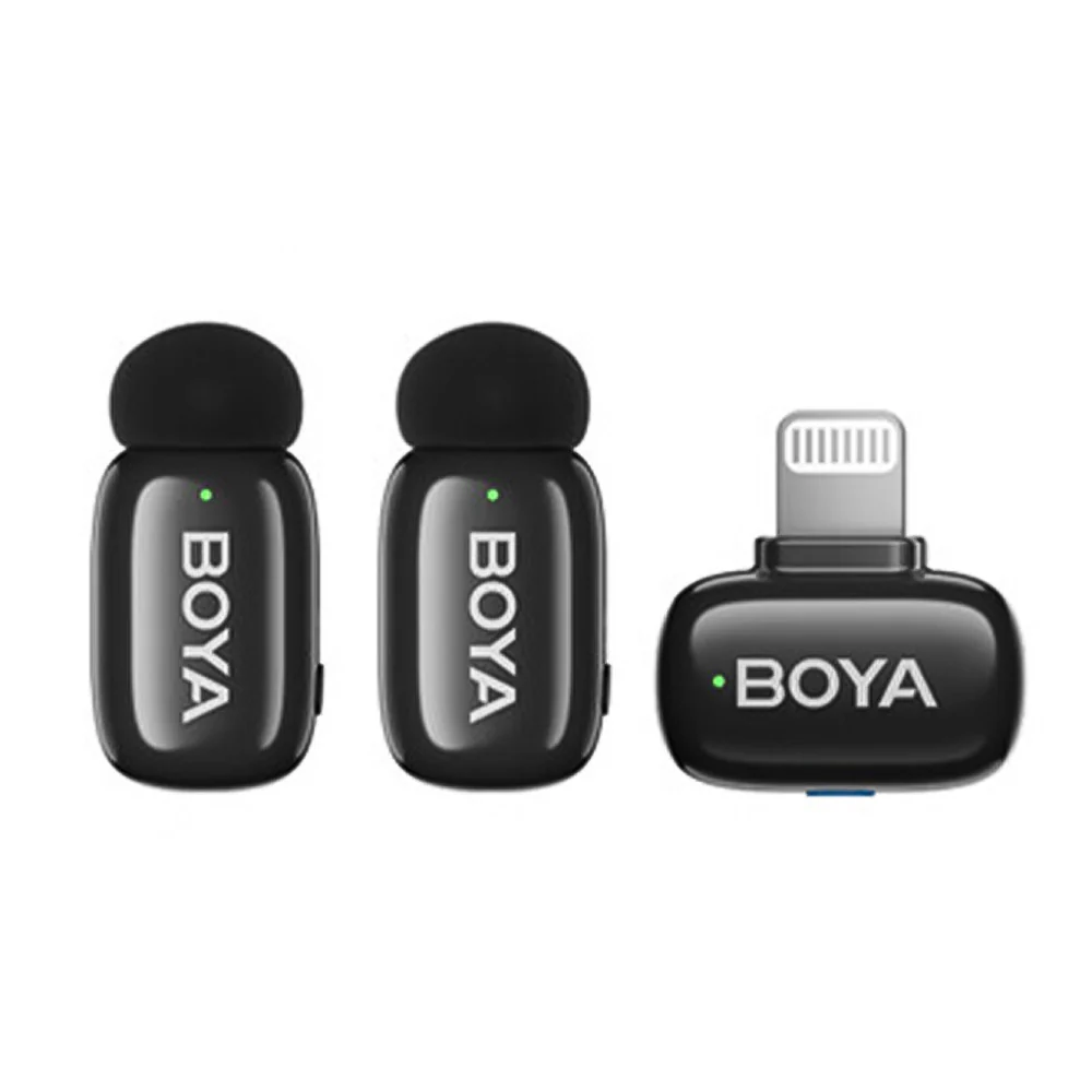Boya Mini-15 Lightning 2.4GHz Dual Channel Wireless Microphone System - Black - Image 4