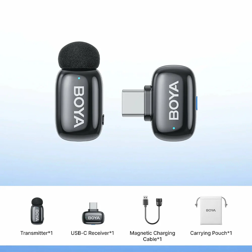 Boya Mini 2-06 Type-C 2.4GHz Wireless Microphone System - Black - Image 7