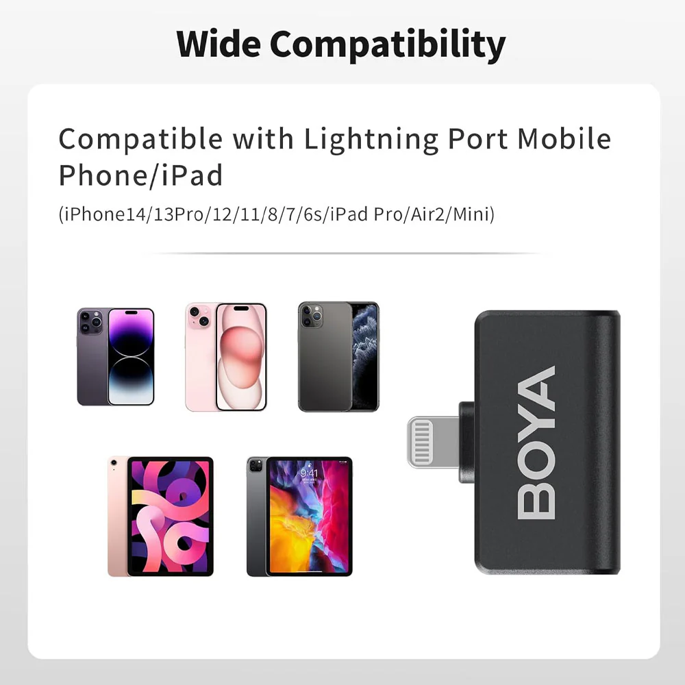 Boya OMIC-D Lightning 2.4GHz Dual Channel Wireless Microphone System - Image 12