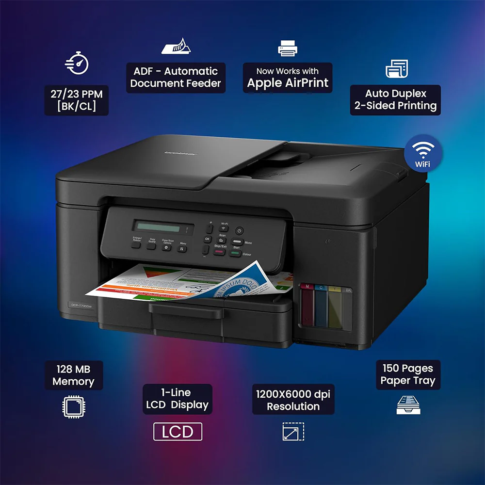 Brother Inkjet DCP-T730DW All in One Wireless Printer Color (Print - Copy - Scan) - Image 4