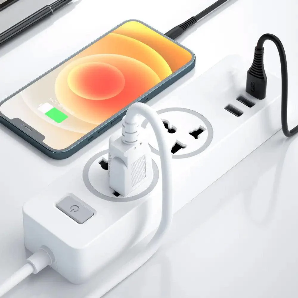 Buddy E10 Power Strip 2Ports + 3USB 2500W Fast Charging 1.8m - Image 5