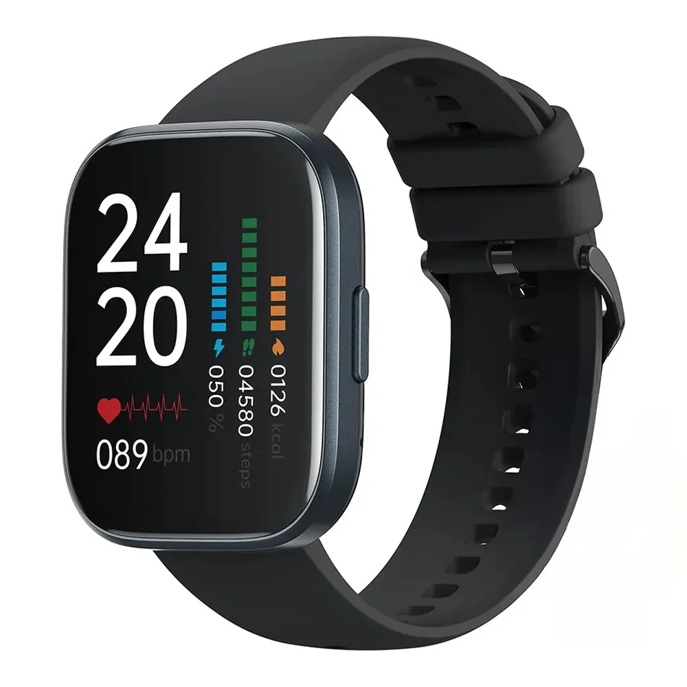 Buddy Prime V6 Smart Watch Black Case With Black Silicone Strap