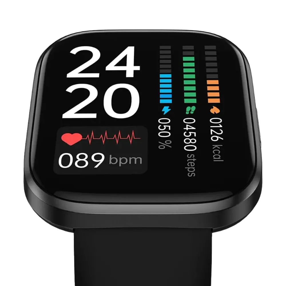 Buddy Prime V6 Smart Watch Black Case With Black Silicone Strap - Image 3