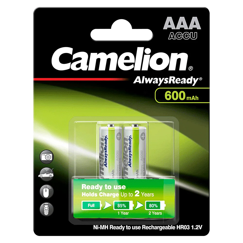 Camelion AAA2 Rechargeable Battery 600mAh