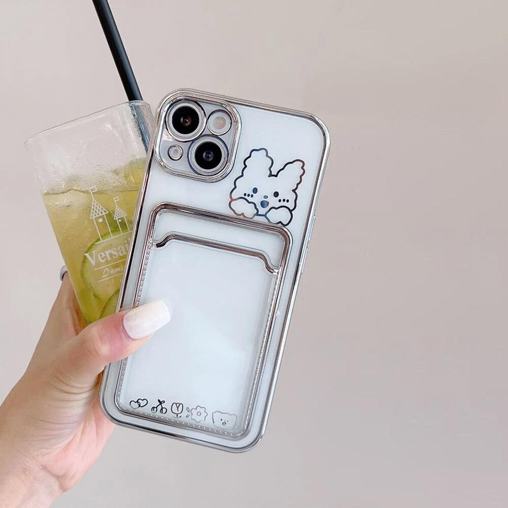 Card Slot Clear Plastic Phone Cover iPhone - Image 2