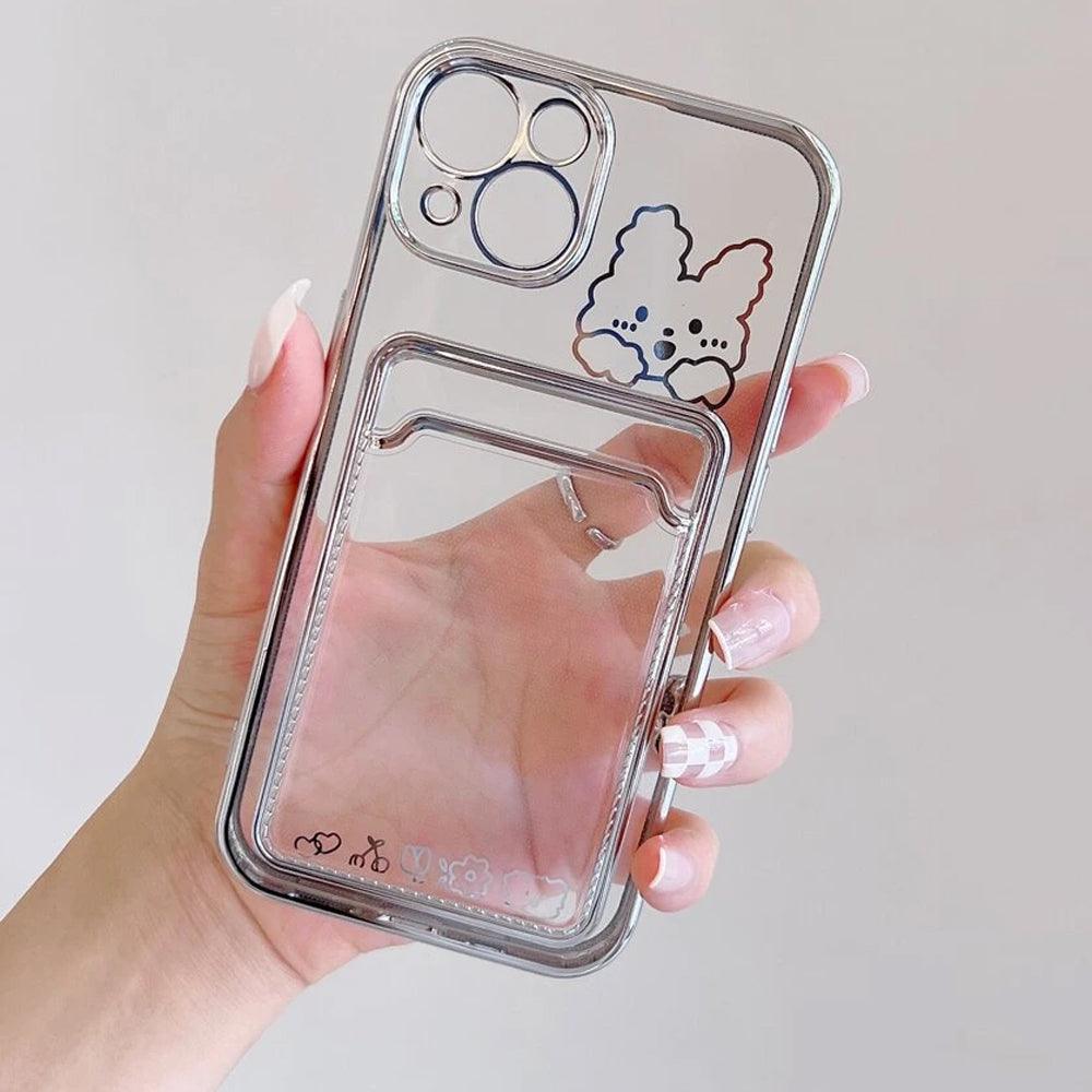 Card Slot Clear Plastic Phone Cover iPhone - Image 3