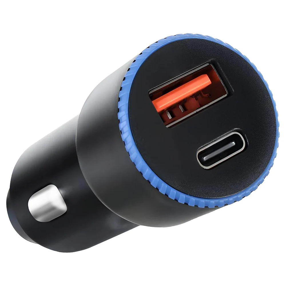 Cougar R7 Car Charger PD Type-C + QC USB 38W Fast Charging - Black - Image 2