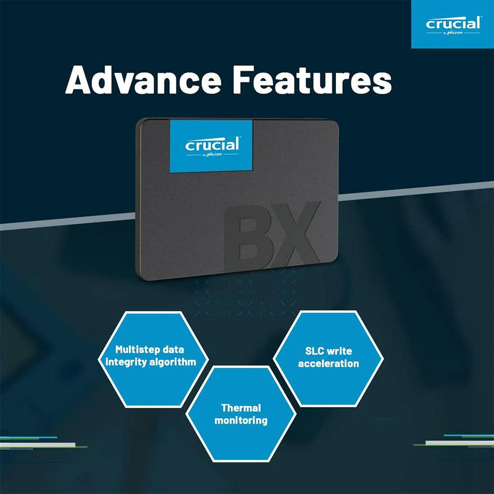 Crucial BX500 500GB SATA 2.5 Inch Internal SSD - Image 5