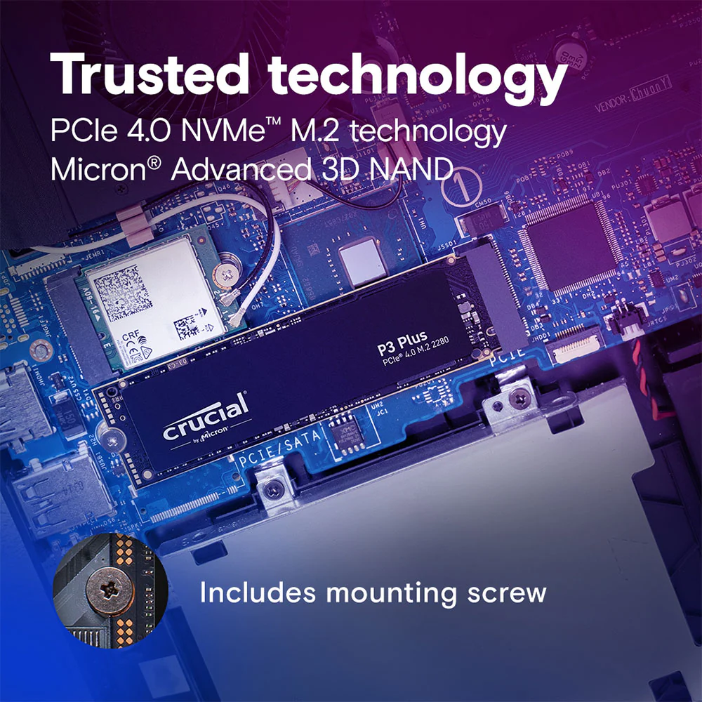 Crucial P3 Plus 1TB NVMe PCIe M.2 SSD - Image 6
