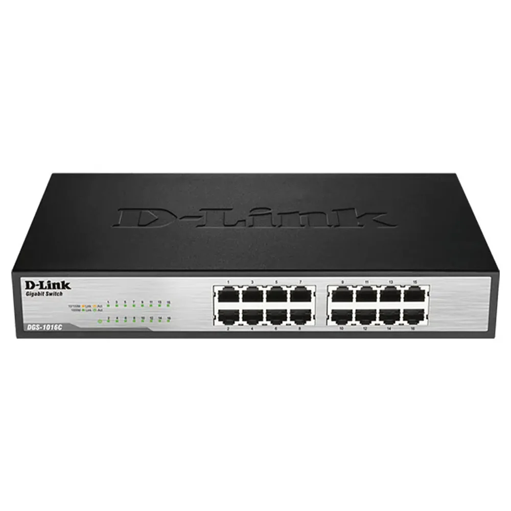 D-Link DGS-1016C Unmanaged Rackmount Switch 16 Ports 10/100/1000Mbps