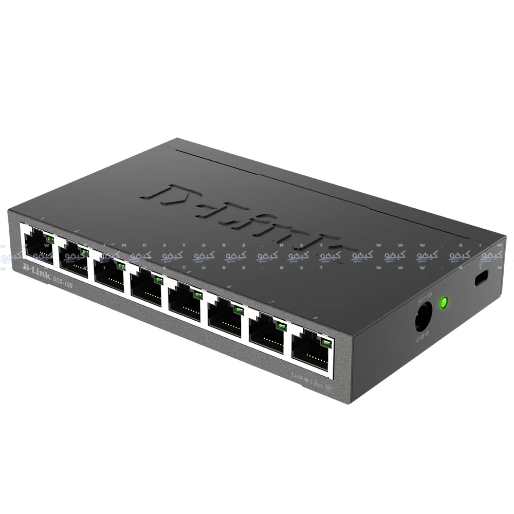 D-Link DGS-108 Unmanaged Desktop Switch 8 Ports 10/100/1000Mbps - Image 2