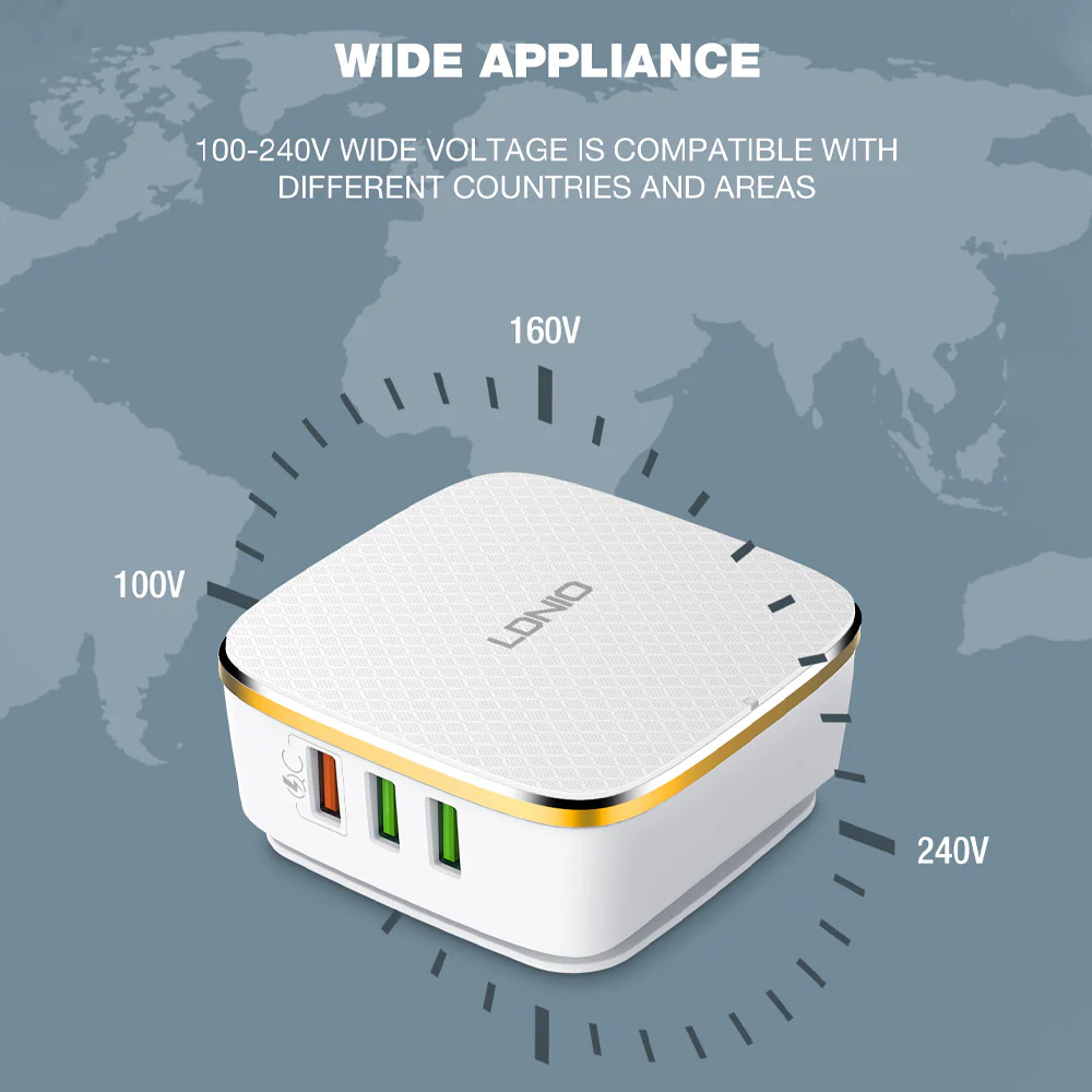 Ldnio A6704 Desktop Charger 5x USB + QC3.0 USB 7A 35W Fast Charging - Image 9