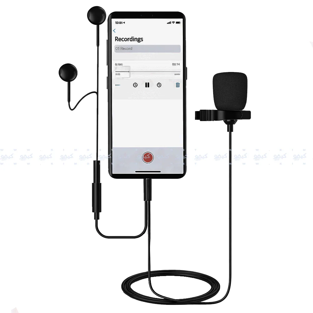 Devia Smart Series EM605 Lightning Wired Microphone 1.5m - Black - Image 6