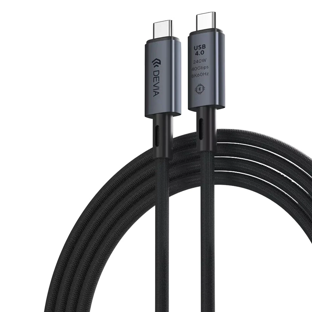 Devia Extreme Speed Series EC641 Type-C To Type-C Cable 240W Fast Charging 1m - Black - Image 2