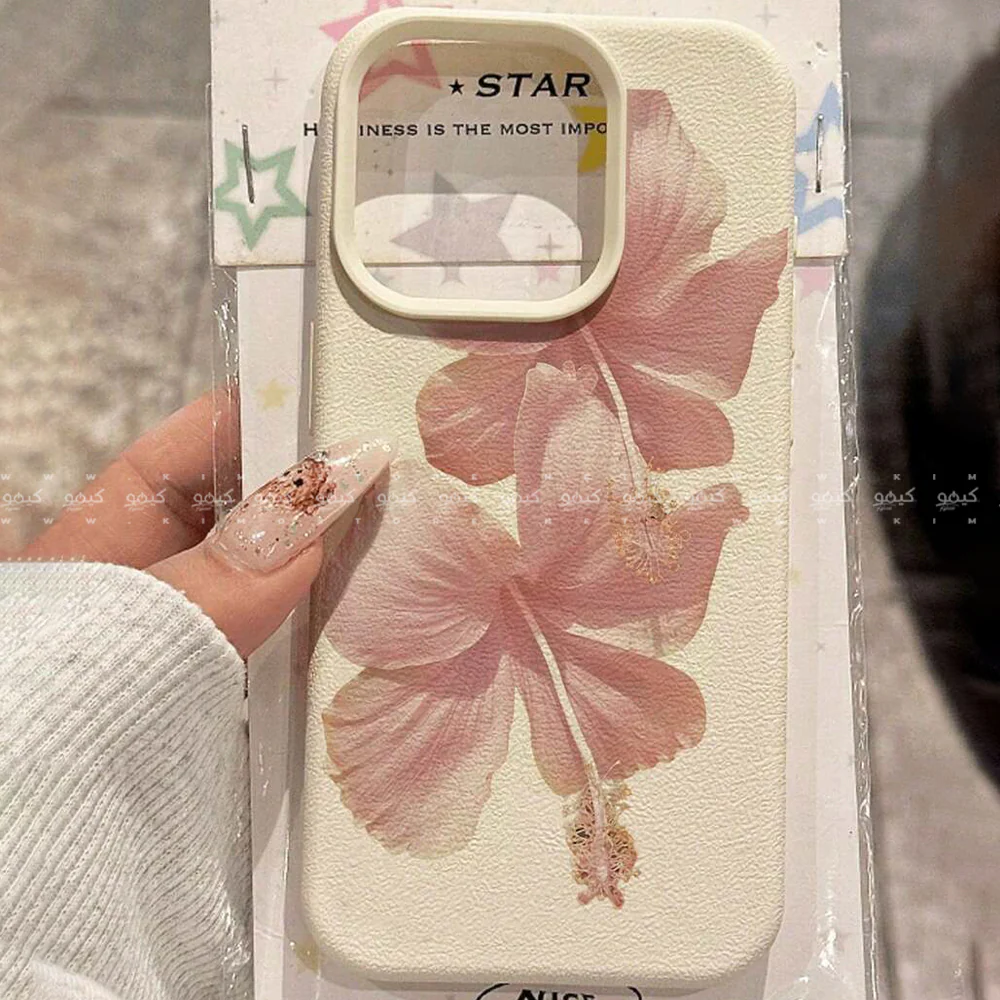 Dreamy Pink Hibiscus Flower Pattern Phone Cover - Image 4