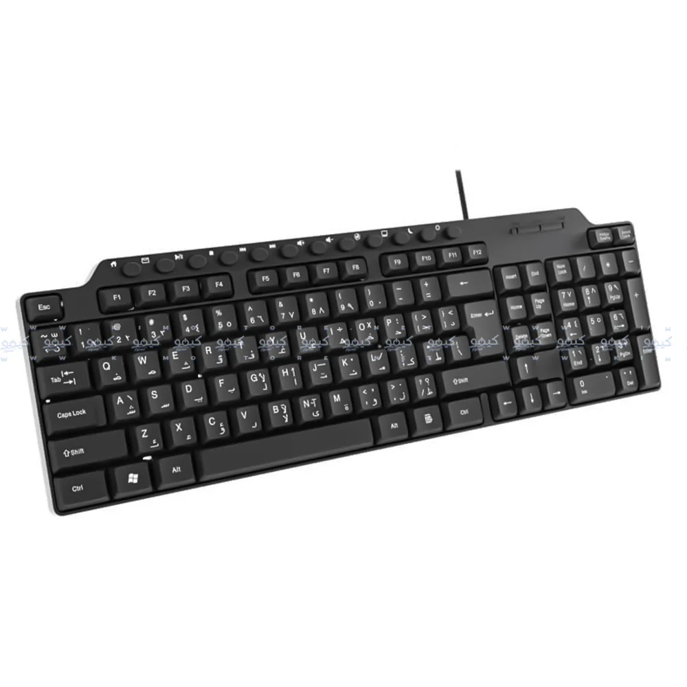 E-Train KB012 Wired Keyboard English & Arabic - Image 2