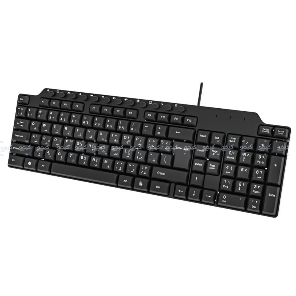 E-Train KB012 Wired Keyboard English & Arabic - Image 3