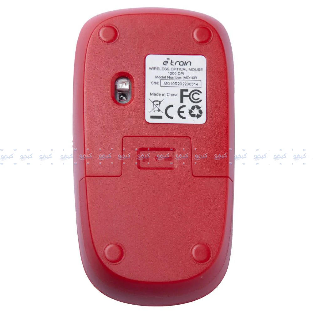 E-Train MO10R Wireless Mouse 1200Dpi - Red - Image 5