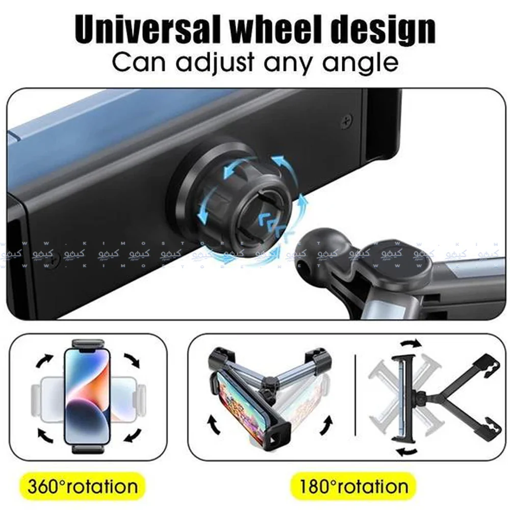 Earldom EH234 Brackrest Car Phone Holder 360° Full Rotation - Black - Image 3