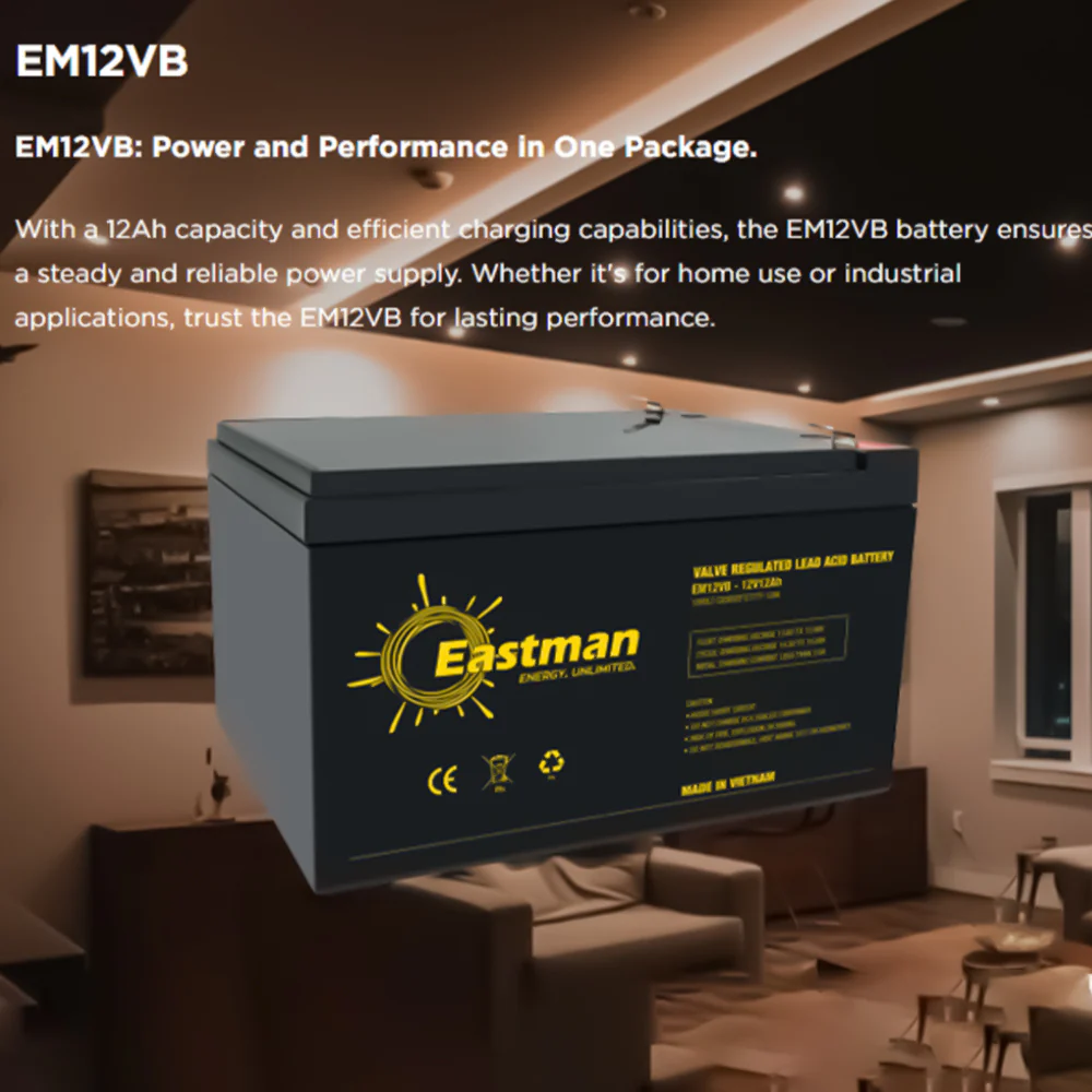 Eastman EM12VB UPS Battery 12V 12Ah - Image 2