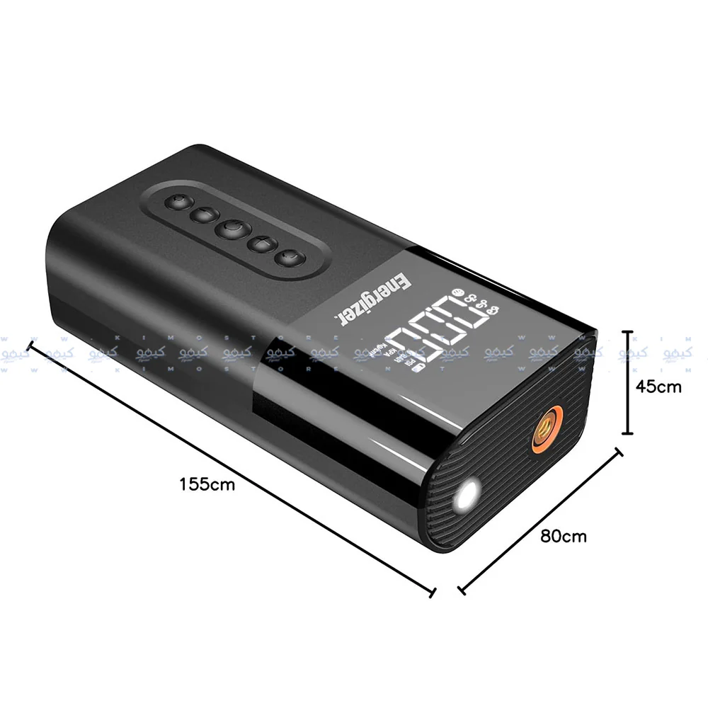 Energizer Portable Air Compressor With Power Bank PAC6003 - Black - Image 6