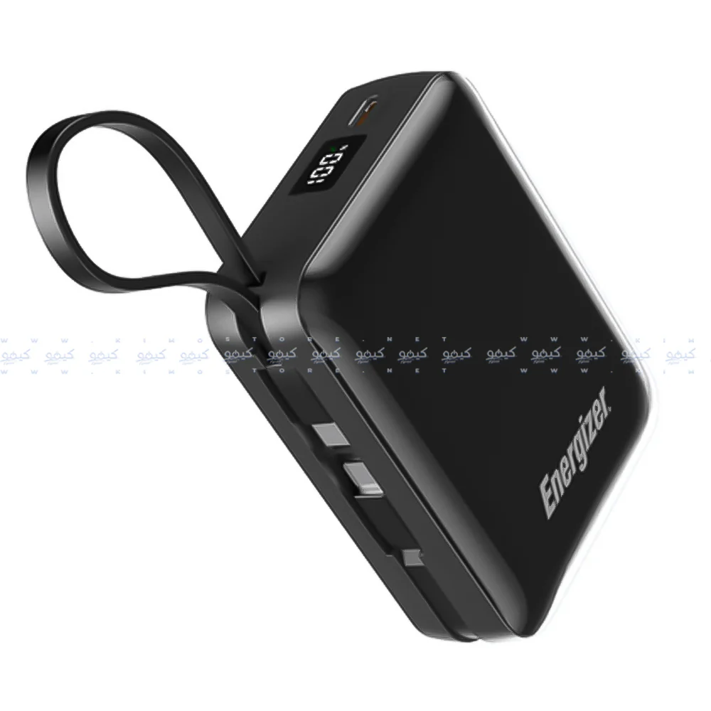 Energizer UE20077PQ Ultimate Power Bank PD Type-C 35W Fast Charging 20000mAh Built-In 2 Cables - Black - Image 2