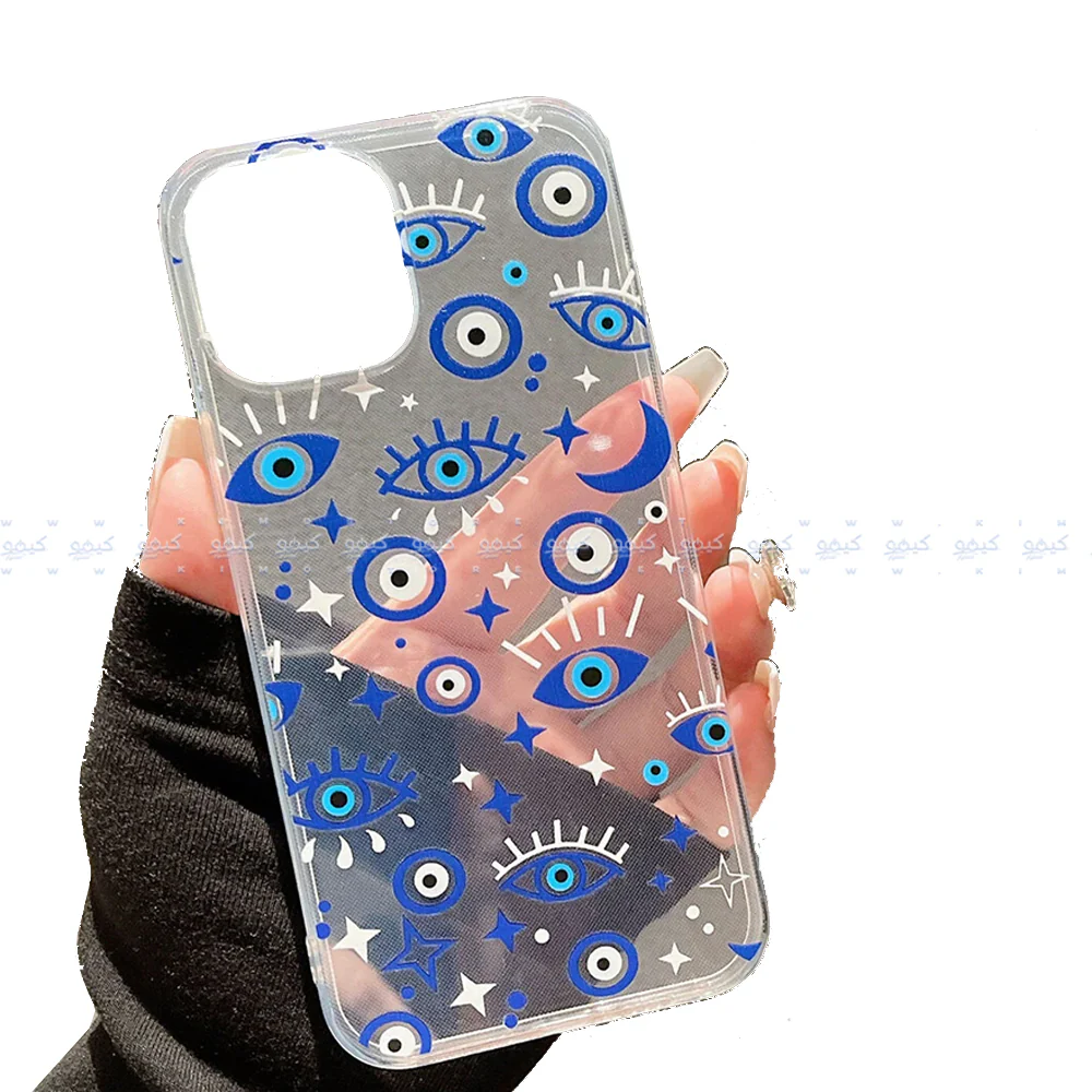 Evil Eye Pattern Clear Phone Cover - Image 4
