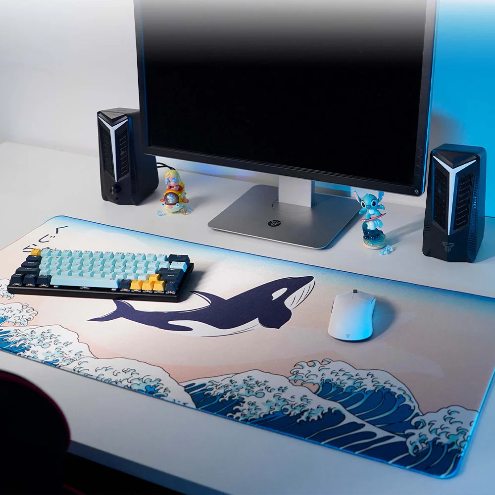 Fantech ATO MP905 KUJIRA NAMI Desk Mat - Beige - Image 4