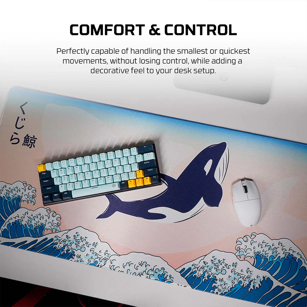 Fantech ATO MP905 KUJIRA NAMI Desk Mat - Beige - Image 5