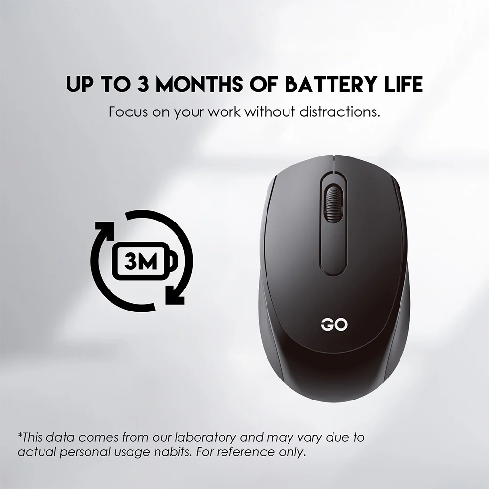 Fantech GO W603 Wireless Mouse 1200Dpi - Black - Image 5