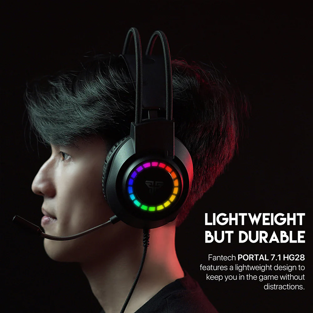 Fantech PORTAL HQ55 RGB Gaming Headset - Black - Image 6
