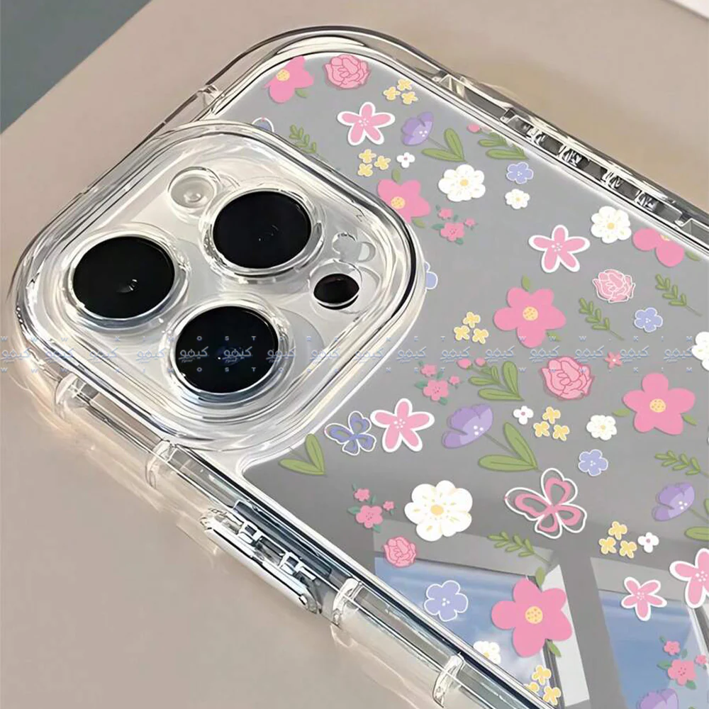 Floral & Butterfly Graphic Transparent Soft Phone Cover - Image 3