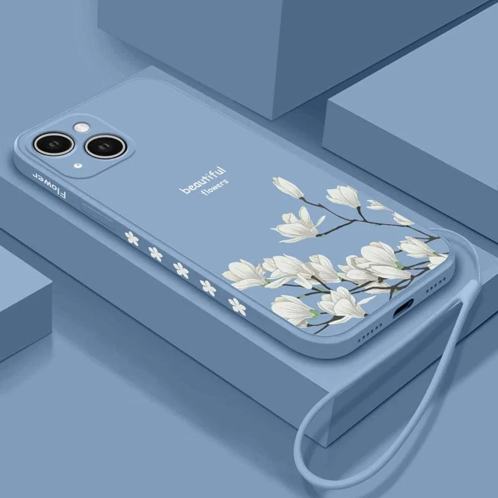 Floral Phone Cover With Lanyard iPhone - Image 3
