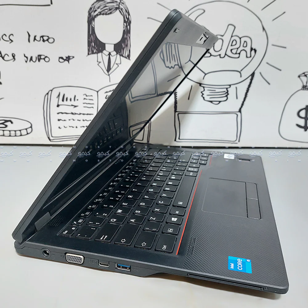 Fujitsu Lifebook E5411 Laptop (Intel Core i5-1135G7 - 8GB DDR4 - M.2 256GB - Intel Iris Xe Graphics - 14.0 Inch FHD - Cam) Original Used - Image 3