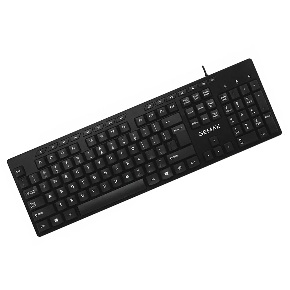 Gemax K519 Wired Keyboard English & Arabic - Black - Image 2