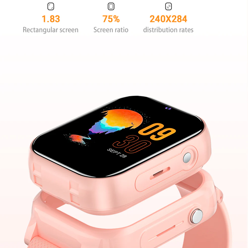 General GW29 Kids 4G Smart Watch Pink Case With Pink Strap - Image 3