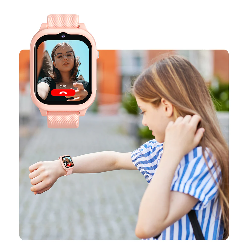 General GW29 Kids 4G Smart Watch Pink Case With Pink Strap - Image 6